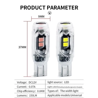 4 ชิ้นแฟลชรถ T10 หลอดไฟ Led ไฟเลี้ยว W5W 194 ตัวบ่งชี้ความกว้างพร้อมเลนส์ 2835 5SMD
