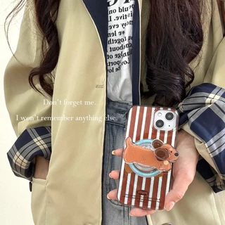 Huiwanju การ์ตูนลายดัชชุนเหมาะสําหรับ iphone16promax เคสโทรศัพท์มือถือ apple 13 ใหม่ 15promax วงเล็บดูดแม่เหล็ก 14 ผู้หญิง 11 สร้างสรรค์ 16 ป้องกันการตก