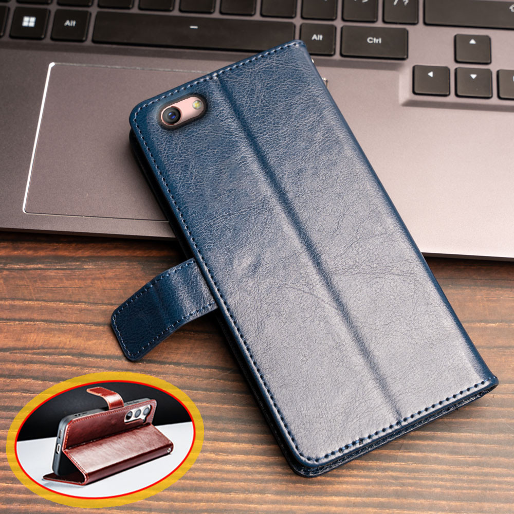 Oppo R9s Plus CPH1607 R9sk CPH1611 กระเป๋าสตางค์หนัง Folio Vintage Classic Phone Case Card Holder Ki