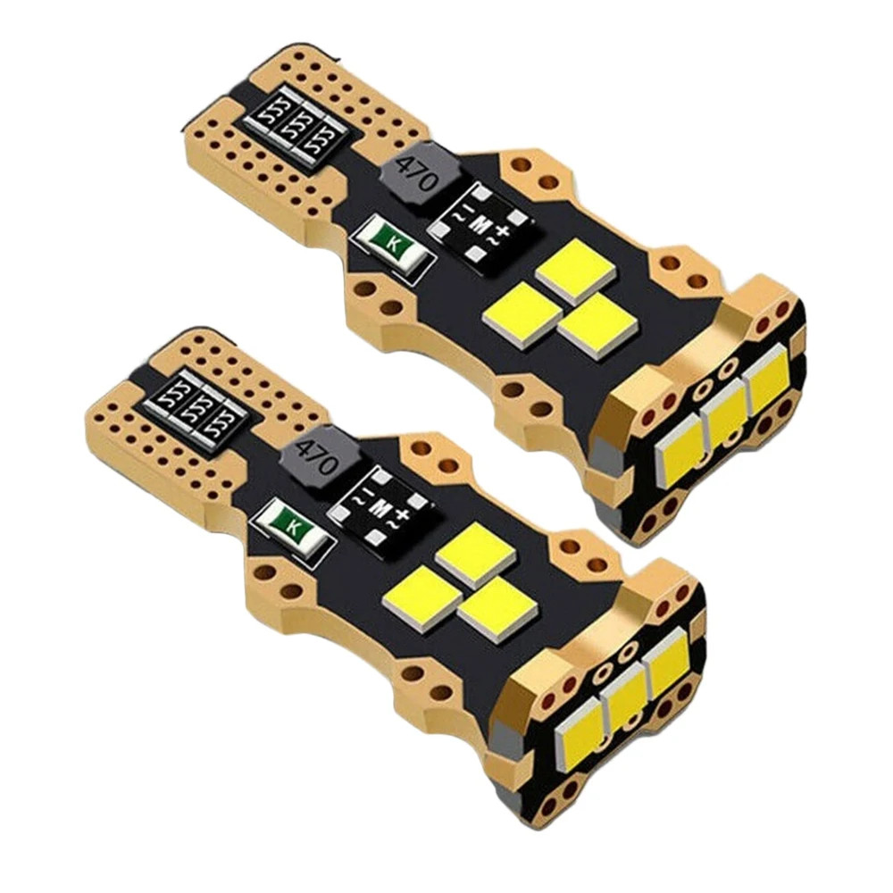 2X 921 912 W16W 902 906 916 T15 LED Reverse Back Up หลอดไฟ Canbus ข้อผิดพลาดฟรี 6000K Xenon Super Wh