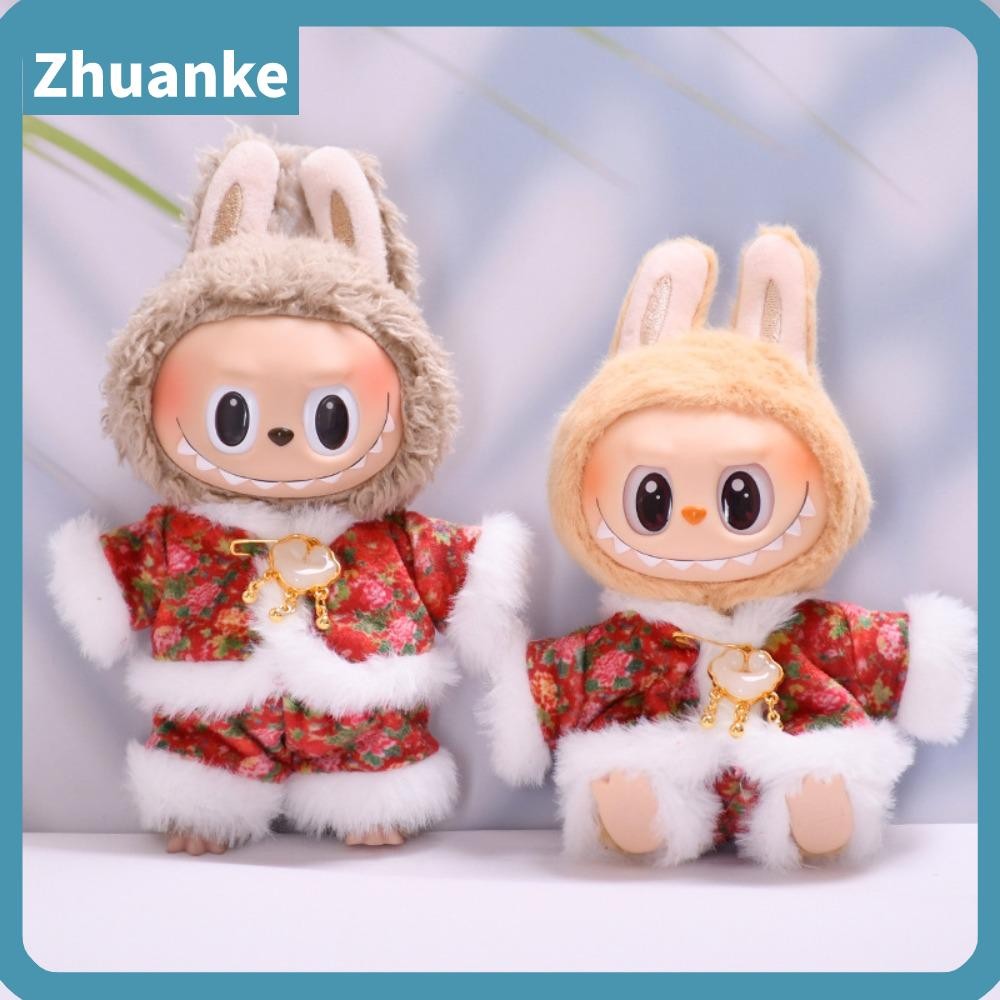 Zhuanke Labubu เสื้อผ้าตุ๊กตา, ตุ๊กตาผ้าฝ้าย Labubu Time To Chill Filled Doll Accessories, ของขวัญ Cos ทนทาน|เสื้อผ้าตุ๊กตาทํามือทํามือ
