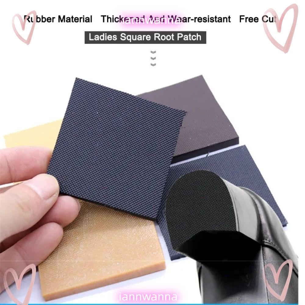 Iannwna ซ่อมรองเท้า, วัสดุซ่อม DIY Soles ยาง Sole Protector, ทนทานสวมใส่ Anti-slip Silent Sole Anti-skid Patch สําหรับผู้หญิง Lady รองเท้า