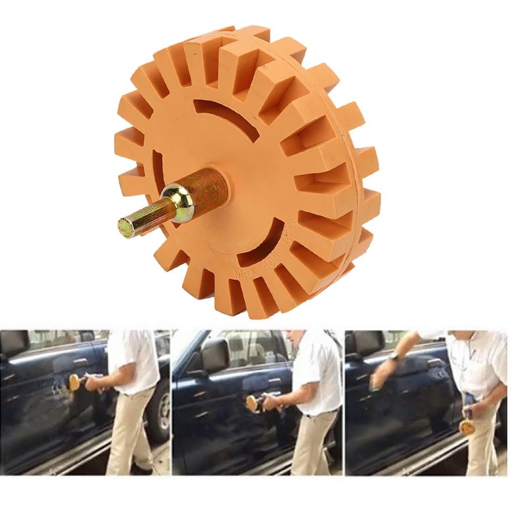 4 นิ้วยางลบล้อสติกเกอร์ฟิล์มกาว Remover PNEUMATIC Decal CLEANER Disc