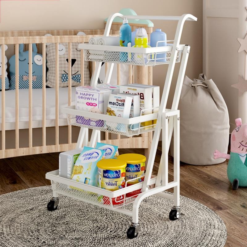 ชั้นวางรถเข็น ชั้นเก็บของในครัว 2/3/4/5/6 ชั้นวางของอเนกประสงค์ รถเข็นอาหาร โครงเหล็ก มันสามารถเคลื่อนไหวได้