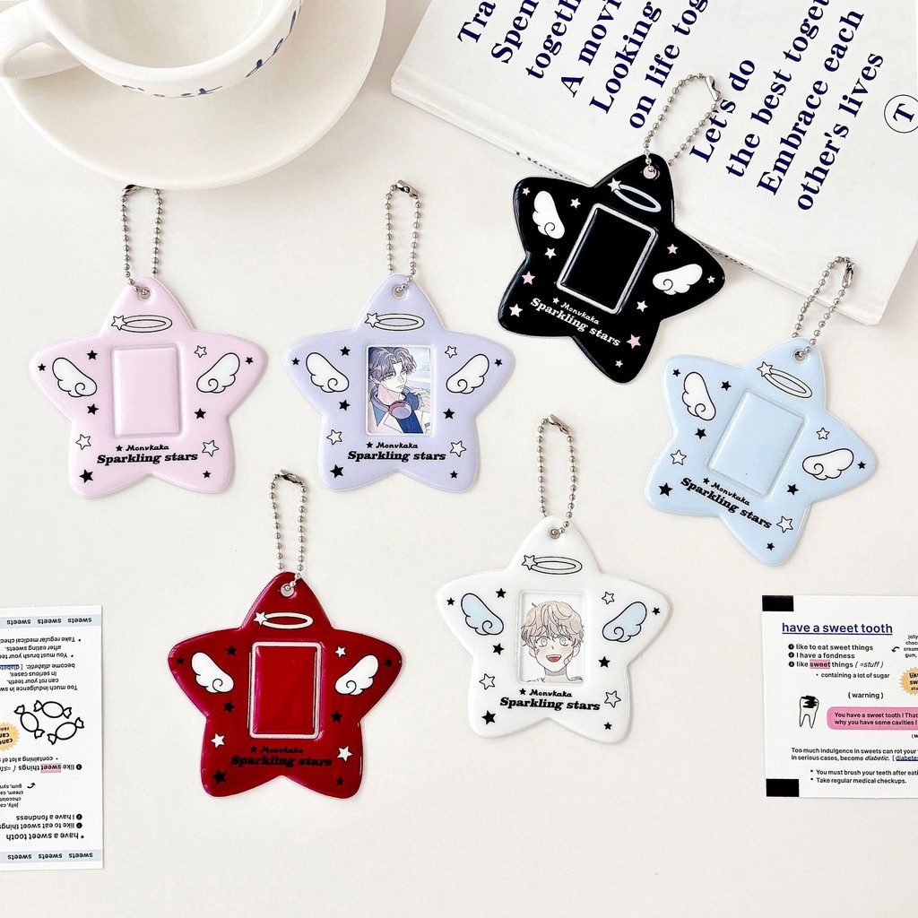 Original Color Angel Star One-inch Two-inch Small Card Holder ID Photo Card Holder