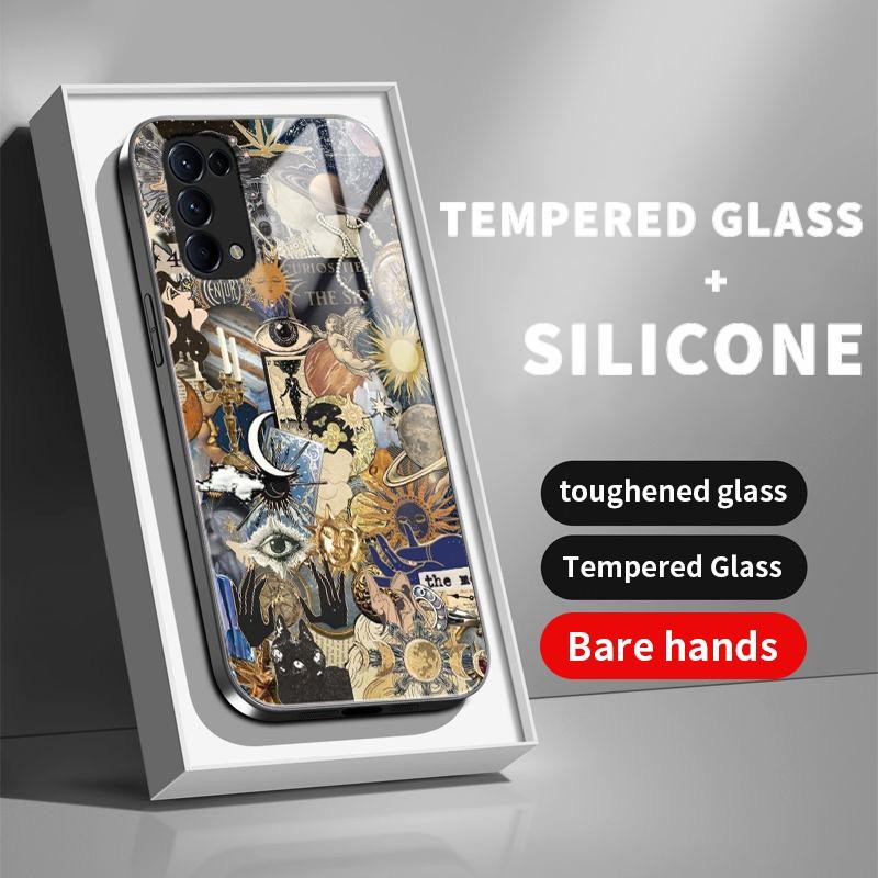 เหมาะสำหรับ OPPO Reno5 4G 5G Reno4 F Lite Reno2 Z Reno3 กรณีโทรศัพท์มือถือ Fashions Artistic Creativ