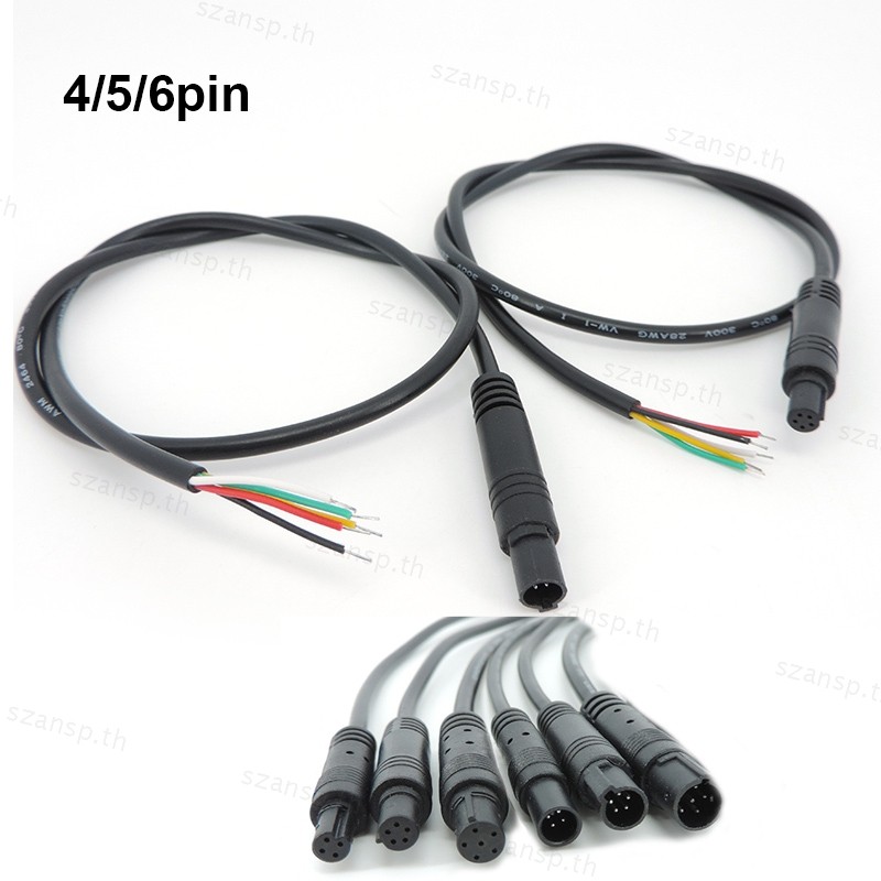 4pin 5Pin 6Pin core รถด้านหลังดูกล้องชายหญิงเชื่อมต่อขยายสายสําหรับรถแจ็คลวดบันทึกด้านหลังหางสาย THA1