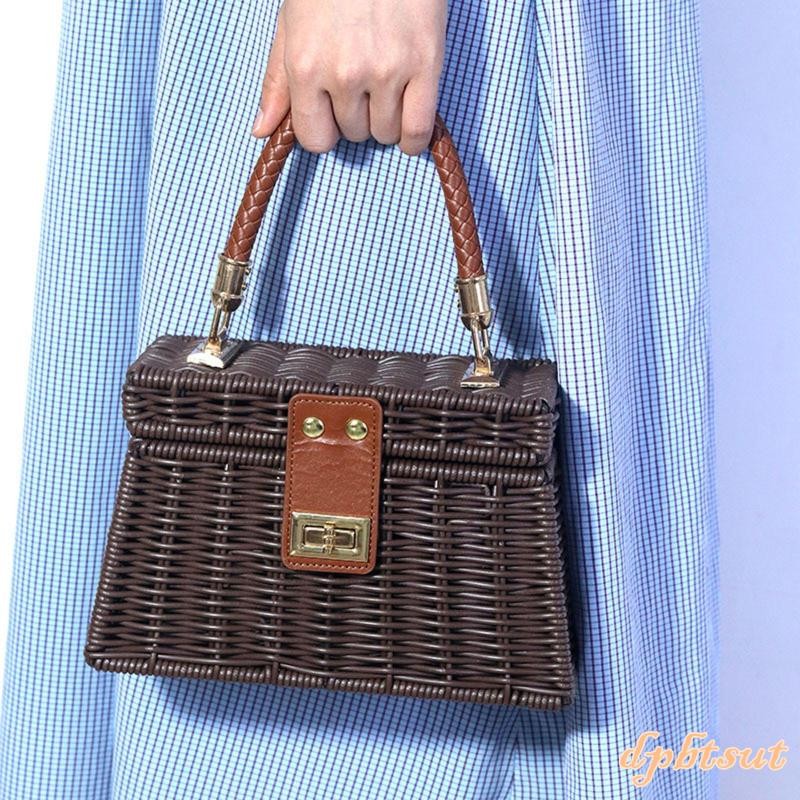 [dpbtsut] กระเป๋าผ้าทอสําหรับผู้หญิงกระเป๋าถือ Boho Bag Lady Trend ราคา ถูกที่สุด ดีลบีเคเค แกลเลอรีภาพที่ 3