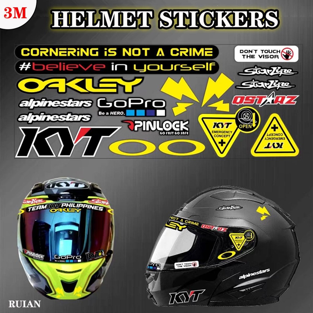 สติ๊กเกอร์ตกแต่งหมวกกันน็อครถจักรยานยนต์สําหรับ SHOEI HJC 46 OHLINS KYT โลโก้หมวกกันน็อคสติ๊กเกอร์ตกแต่ง