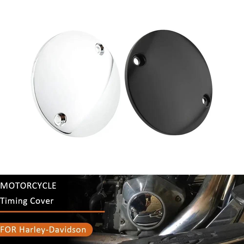 รถจักรยานยนต์ Domed Timer Cover 2 หลุมจุดระเบิดจุดสําหรับ Harley Davidson Electra Glide Fat Boy Sportster XL 883
