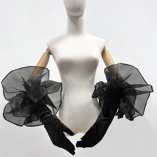 พร้อมส่ง❤ถุงมือแฟชั่น ถุงมือเจ้าสาวสไตล์วินเทจ สำหรับออกงาน ถ่าย