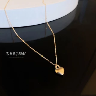 เดรช เกาหลีที่เรียบง่ายรักสร้อยคอขนาดเล็กและหวานโซ่กระดูกไหปลาร้าสั้น