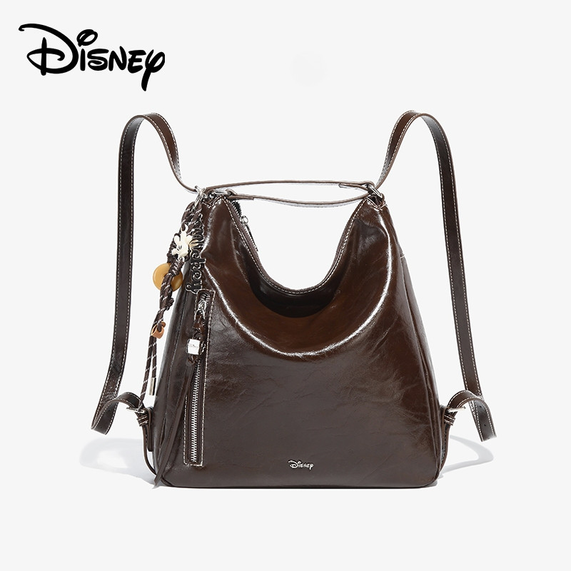 Disney Classic Light Luxury Mickey Co-Branded Shoulder Bag, Adjustable Strap, Convertible to Backpack, Fashion Crossbody and Shoulder Bags for Women