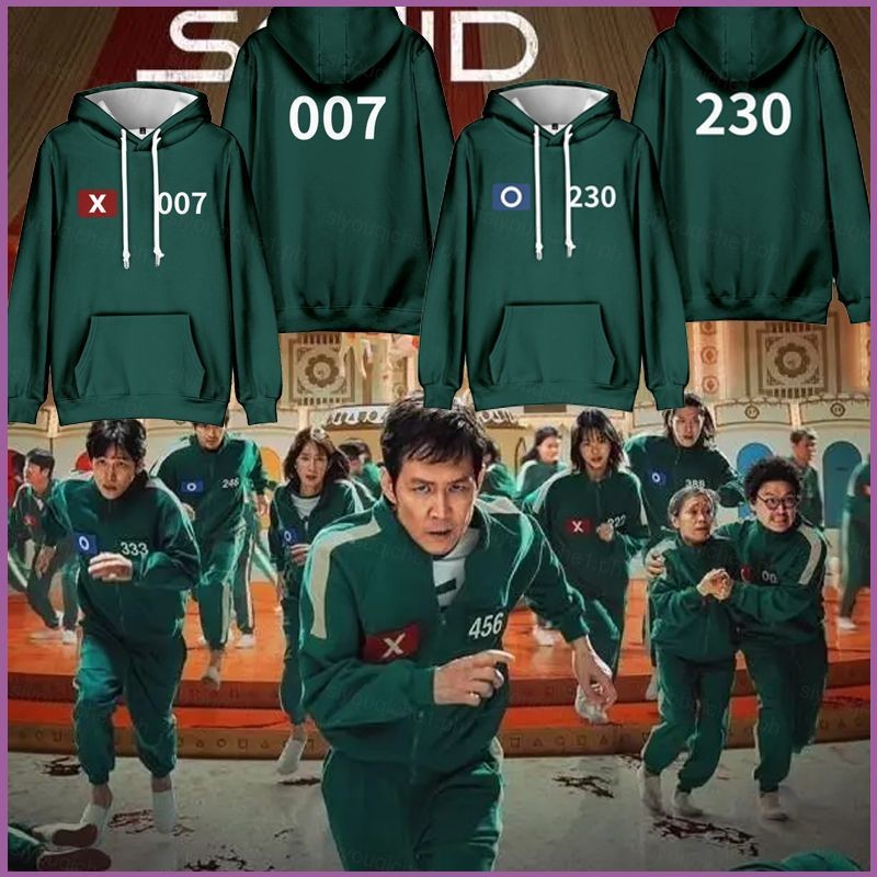 SY1 Squid Game 2 Number 149 007 230 Hoodie Anime Sweatshirt Unisex Long Sleeve Top