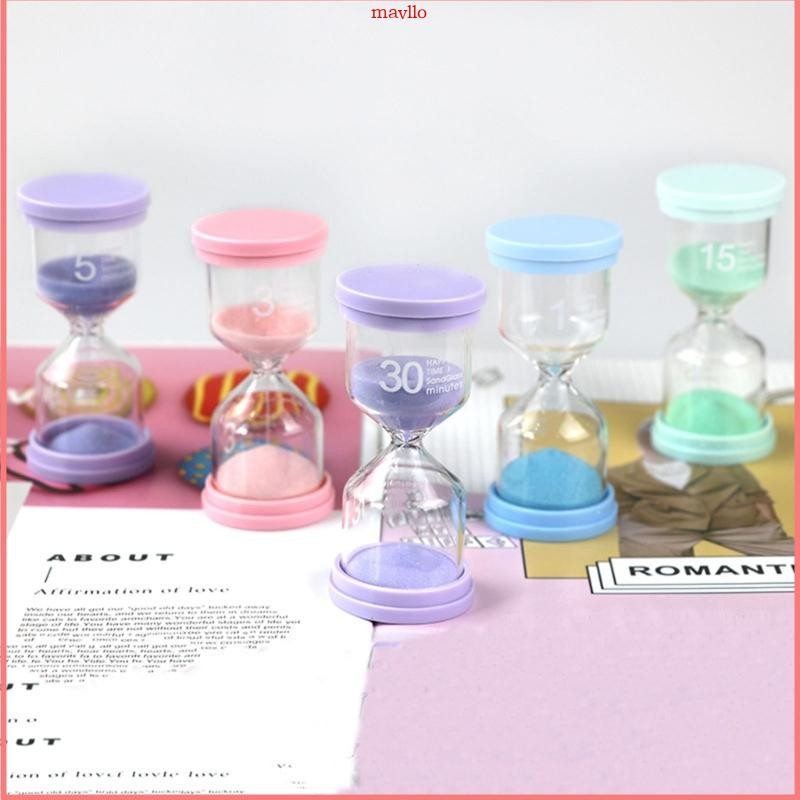 Mavlo 3 5 15 30 นาทีนาฬิกาทรายจับเวลาฝักบัวแปรงฟัน Sandglass Timer Sand
