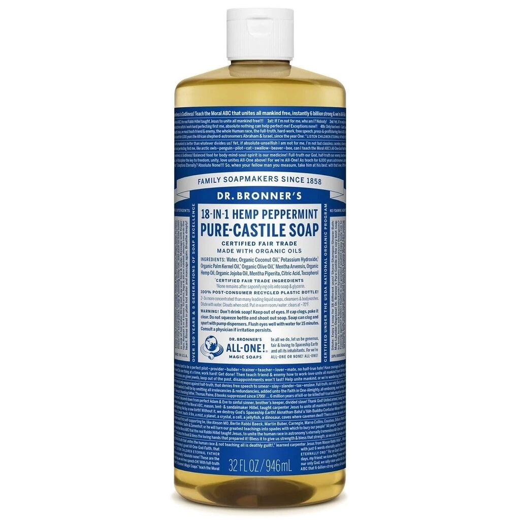 สบู่เหลว Dr.Bronner's Magic soap ขนาด 946 ml ขวดใหญ่ มีให้เลือกหลายกลิ่น