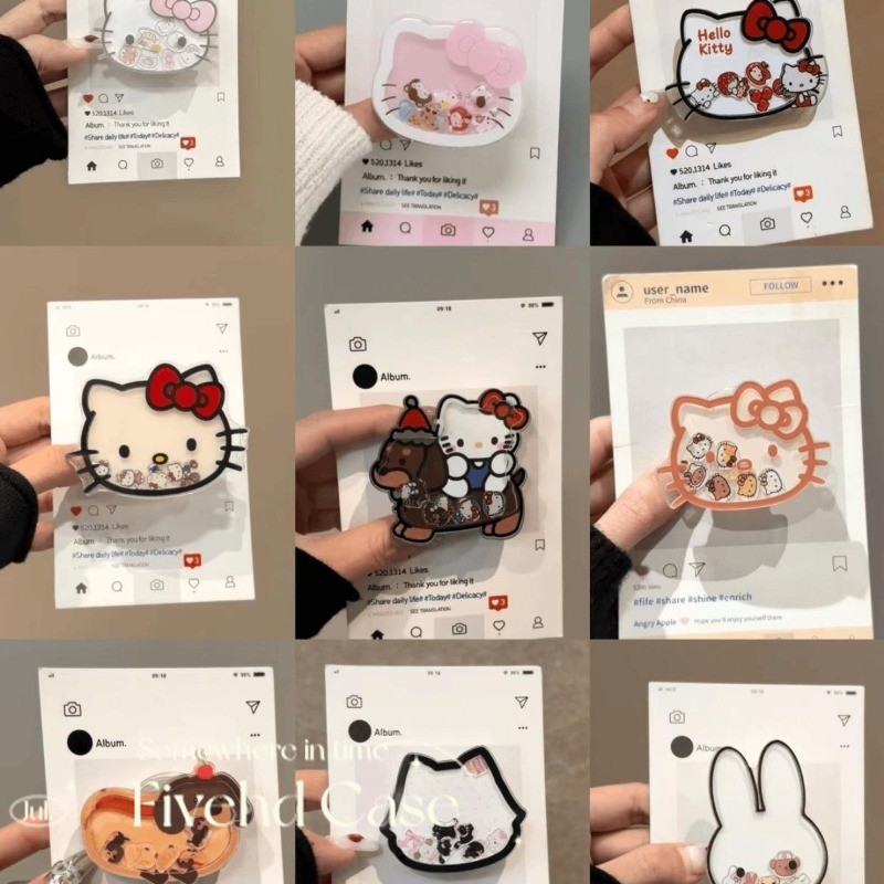 เกาหลี Shake Shake Kitty Supportive Holder สําหรับปลอกผู้ถือโทรศัพท์มือถือ Stand Holder สําหรับกรณีโทรศัพท์มือถือ