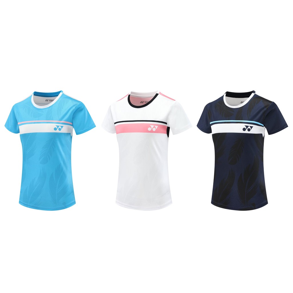 พร้อมสต็อก จัดส่งฟรี 2024 ใหม่เทนนิสแบดมินตันเสื้อผู้ชายและผู้หญิงตาข่ายดูดซับเหงื่อการฝึกอบรมการแข่งขันด้านบน 824