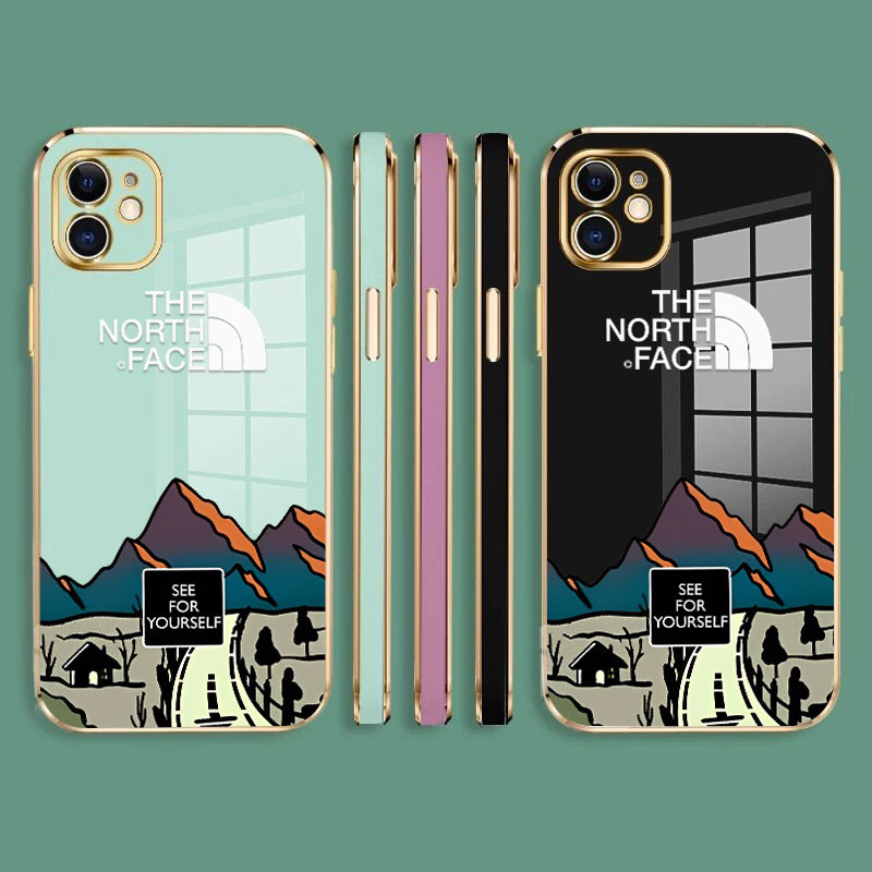 The NORTH FACE Case Casing Hp สําหรับ iPhone XR 11 15 13 12 14 Pro Max 7Plus 7 8 Plus