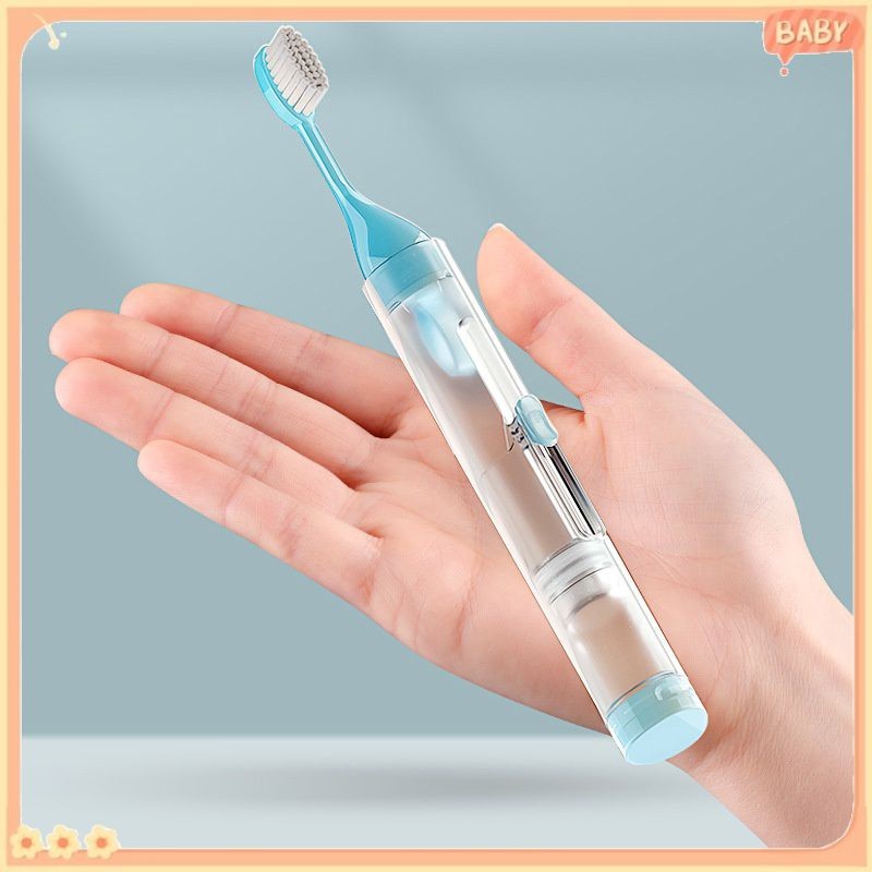 Oral Care Sealing And Fitting Tooth Brush Set หัวแปรงสีฟันประมาณ 60g แปรงสีฟันจัดฟันพับ 2 สียาสีฟันขนาดเล็กและประณีต PP