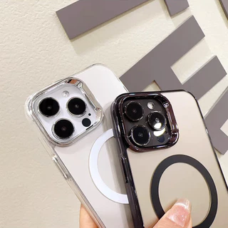 IMD เคสแม่เหล็ก เคลือบด้วยไฟฟ้าสำหรับ iPhone 17 Pro 13 16 15 14 12 Pro Max Air ไอโฟน11 XR XS Max รองรับการชาร์จแบบไร้สาย