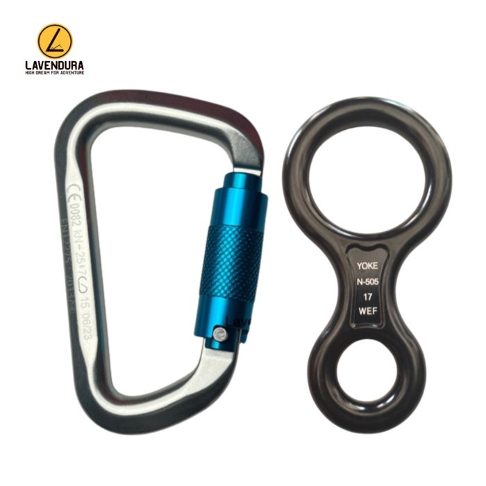 ชุด CARABINER รูป PPlus Carabiner อลูมิเนียมล็อคอัตโนมัติ 25kN Carabiner อลูมิเนียม Key-Lock Carabin