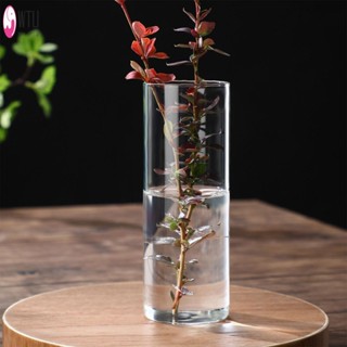 แก้วใสแจกันดอกไม้แจกันแก้วมินิมอลกระบอกแจกันดอกไม้ใช้สําหรับ…