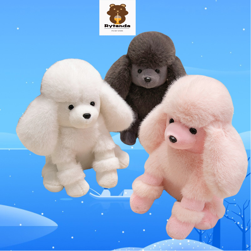 ของเล่นตุ๊กตาสุนัข ไรท์ดา น่ารักพุดเดิ้ลจําลองสุนัขของเล่นตุ๊กตาสัตว์นุ่มตุ๊กตาสําหรับเด็กนักเรียนแฟนวันเกิดของขวัญคริสต์มาสตกแต่งบ้า