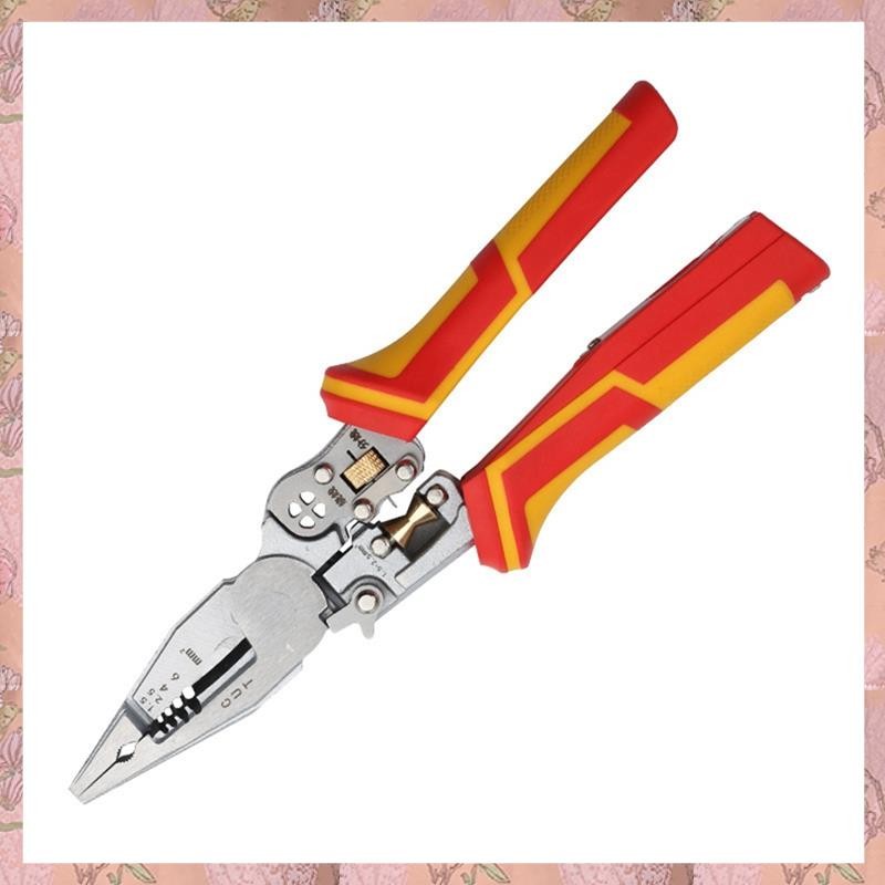 [h3w732xnj.ph] 9 in 1 คีมช่างไฟฟ้ามัลติฟังก์ชั่นช่างไฟฟ้าคีมทดสอบได้ Roller Design คีมปรับได้