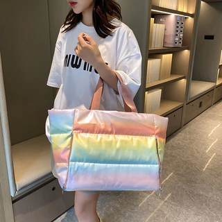 [พร้อมสต็อกการจัดส่ง] กระเป๋ายิมกระเป๋าอเนกประสงค์สไตล์เรียบง่ายรุ่นกระเป๋าขนปุยสามารถถือสิ่งของได้หลายอย่างวัสดุทนทานกันน้ําช่องเก็บของเปียก