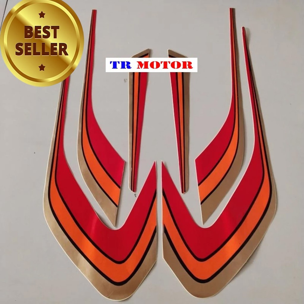 MERAH - สติ๊กเกอร์ Striping เสาyamaha rx s rxs พิเศษ คุณภาพสีแดง