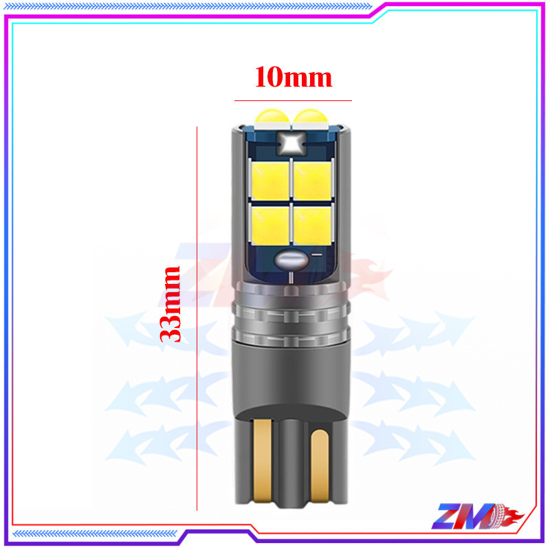 พร้อมส่งหลอดไฟ LED T10 หลอดไฟ 10LED ชิปนูน 10SMD 3030 มีให้เลือก 5 สี สำหรับทั้งรถยนต์ และมอเตอร์ไซค์ (ราคา/1ชิ้น) - รูปที่ 5