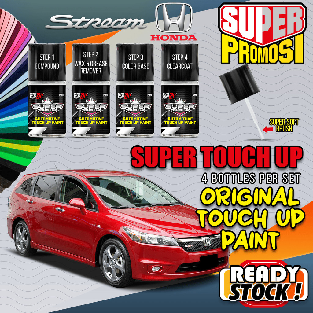 Honda Stream Series Touch Up Combo Touch Up ซ่อมสีกําจัดรอยขีดข่วน Calar Kereta DIY