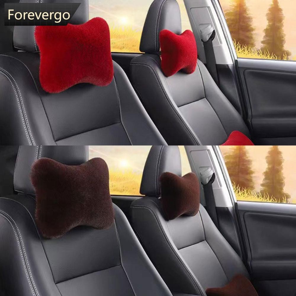 FVG ฤดูหนาว Soft Plush รถที่นั่งคอ Rest หมอน Headrest Plush ความอบอุ่น Comfort Lumbar Neck หมอนสนับส