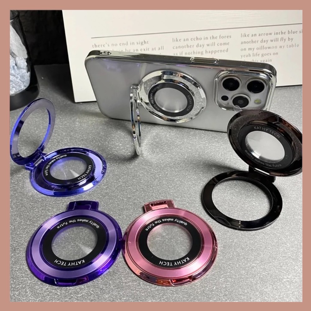 แหวนติดหลังมือถือ แบบบางพิเศษ หมุนได้360องศา Magnetic PHONE RING HOLDER ขาตั้งโทรศัพท์มือถือ พับได้ หมุนได้ Stand