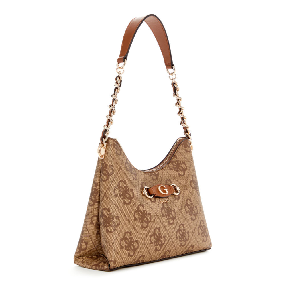 GUESS กระเป๋า รุ่น OS865401 IZZY TOP ZIP SHOULDER BAG สีน้ำตาล