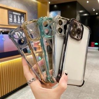 เคส ใส กันกระแทก กันรอยเลนส์กล้อง เคสไอโฟนหรูหราไฮโซ For iPhone 15 14 13 12 11 16 Pro Max 7 8 Plus XS X XR MAX PRO Case