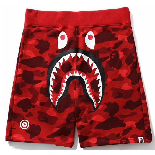 ใหม่ bap X Undefeated Ape Head Shark กางเกงขาสั้นชายหาดผู้หญิงผู้ชายกางเกงลําลอง