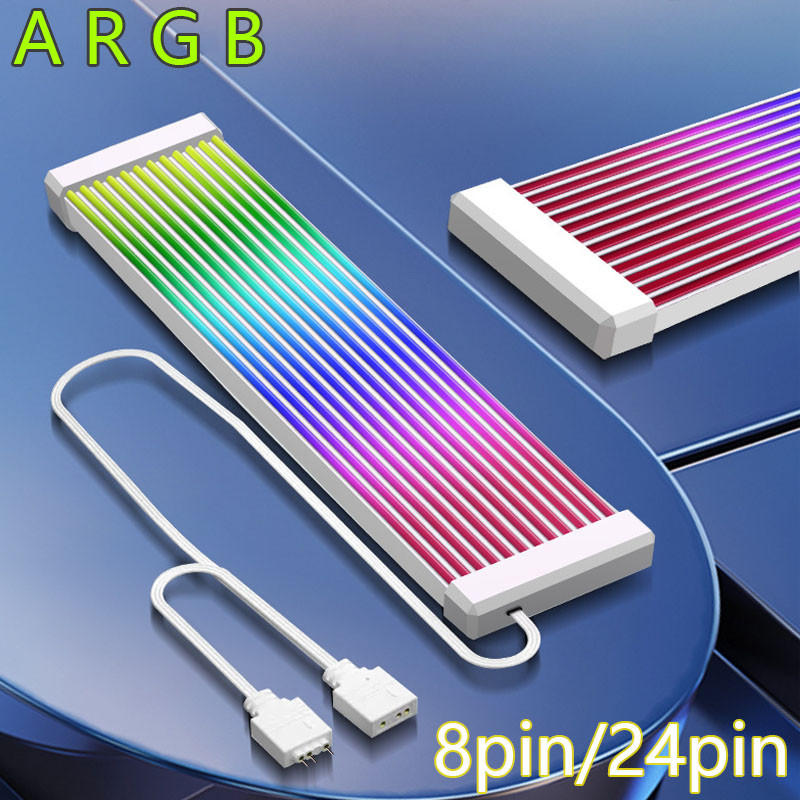 5V 3PIN PSU Cable Cover Sync CABLE PSU EXTENSION & VGA EXTENSION ARGB SYNC 24Pin TechBee ARGB strip