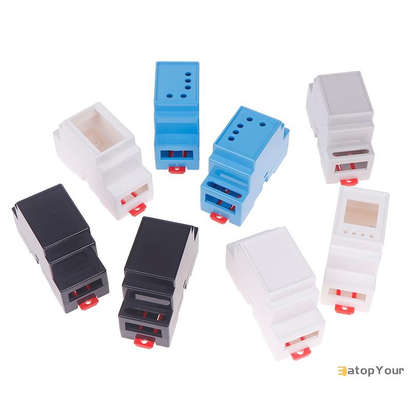 EatopYour] 1PC DIN Rail PLC กล่องแยกกล่องอิเล็กทรอนิกส์พลาสติกโครงการกรณี 4 สี 88x37x59 มม.35-รางเครื่องมือติดตั้งที่อยู่อาศัยใหม่