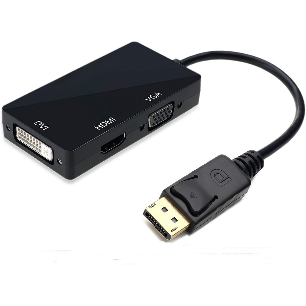 Multi-Function Displayport Dp to HDMI/DVI/VGA Male to Female 3-in-1 Adapter Converter Cable
