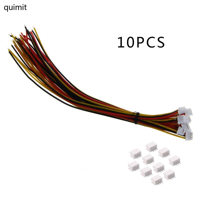 QUIM JST 1 5mm ZH 3-Pin Female connector with Wire and Male connector x 10 SETS