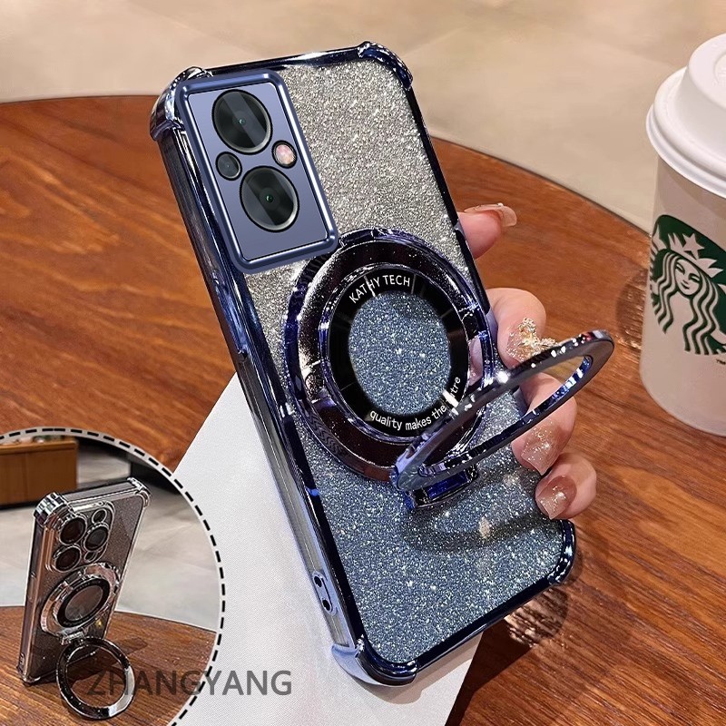 สําหรับ OPPO RENO 7Z 5G RENO 8Z 5G Softcase ซิลิโคนกันกระแทกฝาครอบชุบใหม่ออกแบบความงามพร้อมที่วาง SJSFDD06 ราคาถูก Shopee Lazada