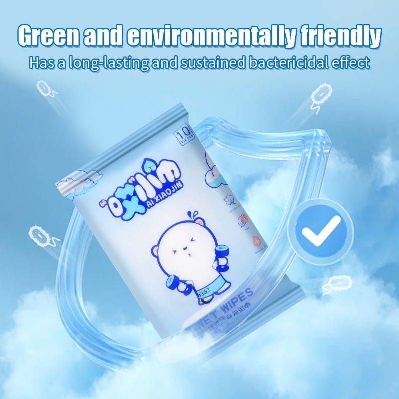 5/10/20แพ็คทิชชู่เปียกเด็กแบบใช้แล้วทิ้ง / ผ้าเช็ดทําความสะอาดปากมือนุ่มพิเศษ / ผ้าเช็ดทําความสะอาดไม่ทอที่อ่อนโยน - รูปที่ 5