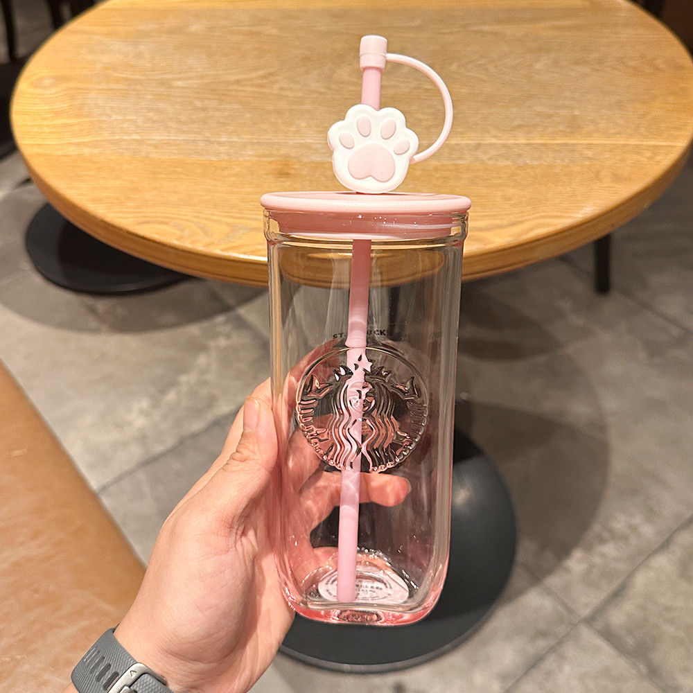 สตาร์บัคส์ถ้วยกับหมวกฟางสามเหลี่ยมถ้วย500มิลลิลิตรน่ารักสัตว์เลี้ยงชุดหนาแก้วฟางถ้วยถ้วยกาแฟคริสต์มาสความจุขนาดใหญ่ - รูปที่ 4