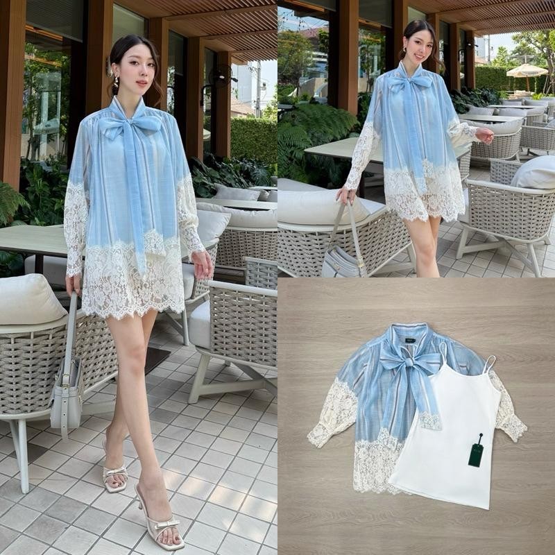 Hiso.closet เดรสน่ารักๆ เดรสคุณหนู Swan268