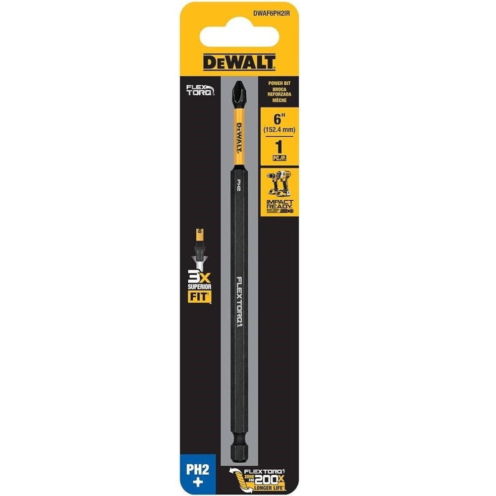 ดอกไขควง DEWALT ของแท้ DWAF6PH2IR ยาว 6 นิ้ว 1 ชิ้น