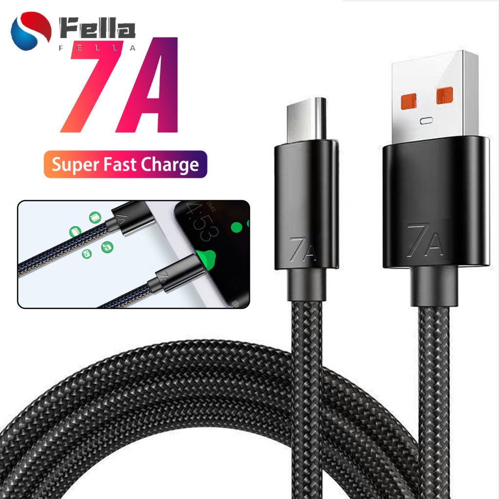 [AM3C]สาย USB-Cสําหรับงานหนัก 7A พร้อมการชาร์จเร็ว 120W | ถักเปียไนลอนเสริมแรงและแกนทองแดงสําหรับโทรศัพท์ หุ่นยนต์/แท็บเล็ตมีหลายขนาด