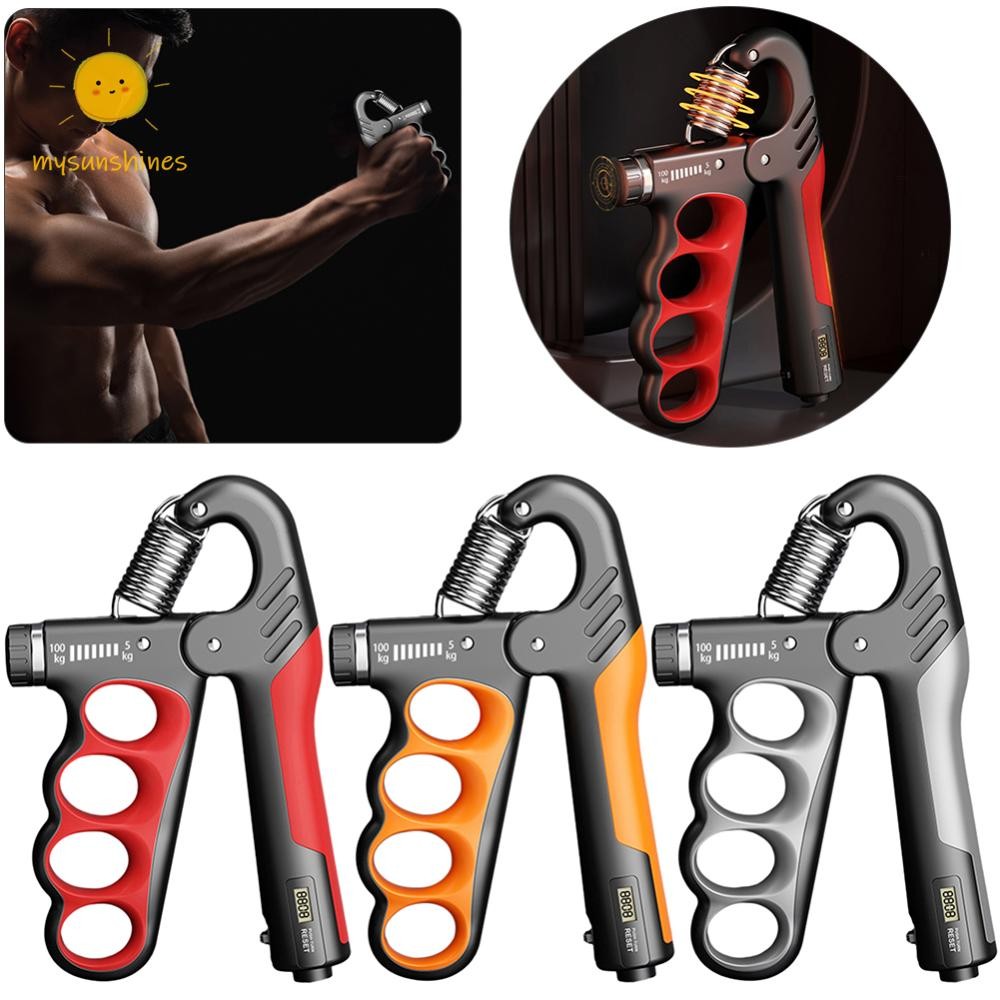 ☀Ms 5-100 KG Grip Strength Trainer ฟิตเนส Gym การฝึกอบรม Hand Gripper ความเครียดบรรเทา Hand Grip Str
