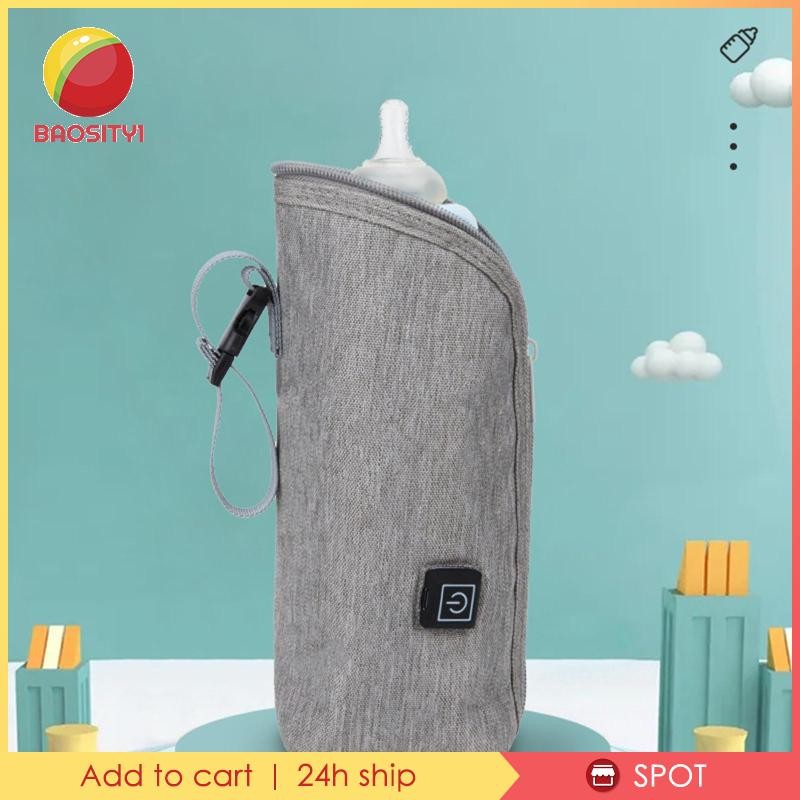 [Baosity1] ถุงอุ่นขวดนม Breastmilk เครื่องทําความร้อนขวดนมแบบพกพาปรับอุณหภูมิถุงอุ่นขวด USB ขนาดกะทัดรัดสําหรับการเดินทางที่บ้าน